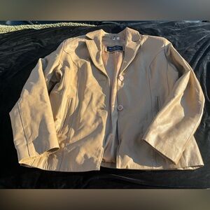 Vintage Henig Furs Tan Leather Jacket Size Large